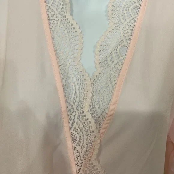 Inc International Concepts Lace Trim Short Robe-S - Picture 3 of 10